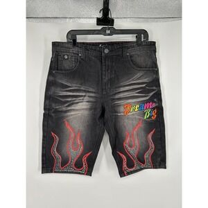 Switch Remarkable Denim Shorts Jorts Embroidered Dream Big Graphic Vintage Y2K